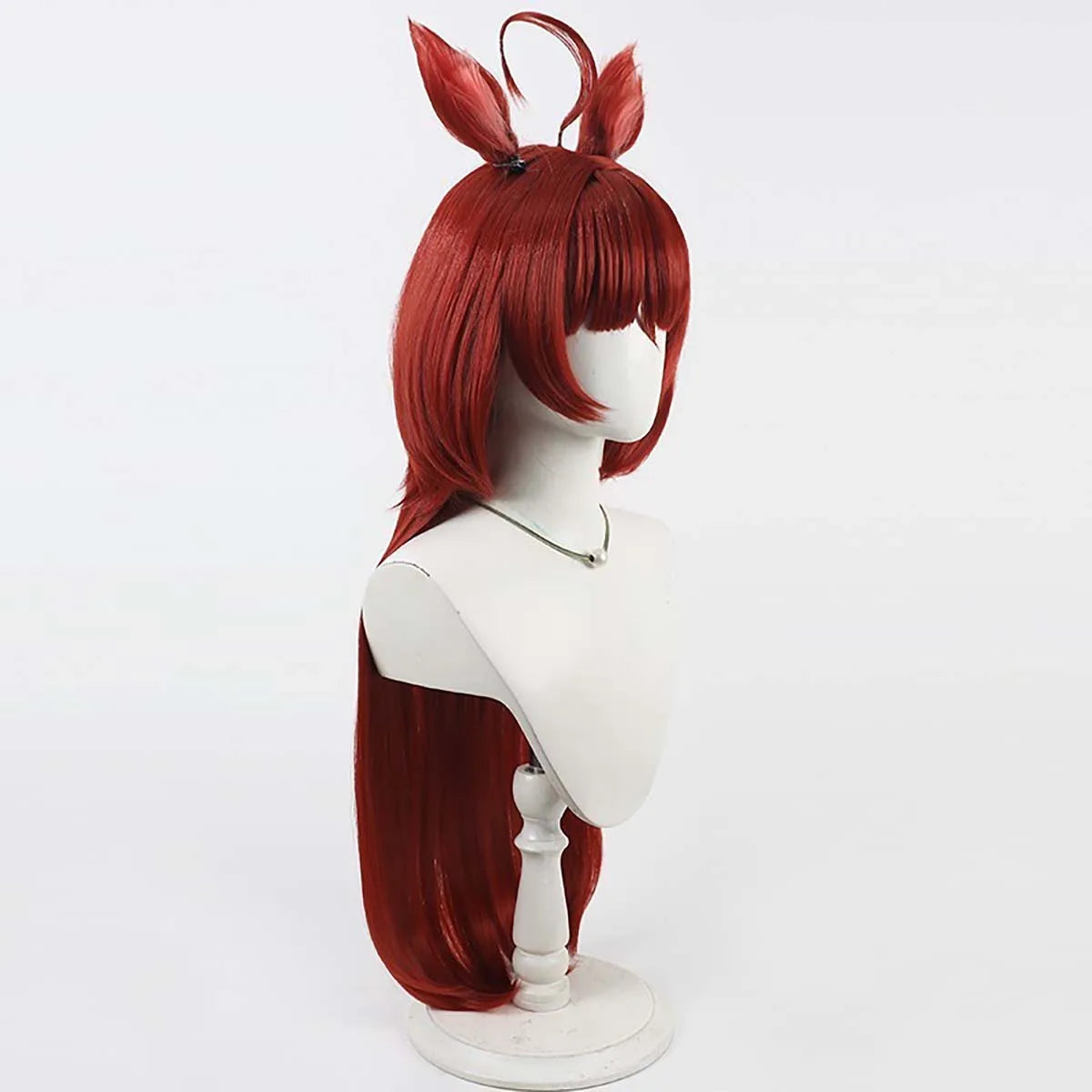 Women Game Pretty Derby Red Desire Cosplay Heat Resistant Fiber Wig With Ears GAHC-017