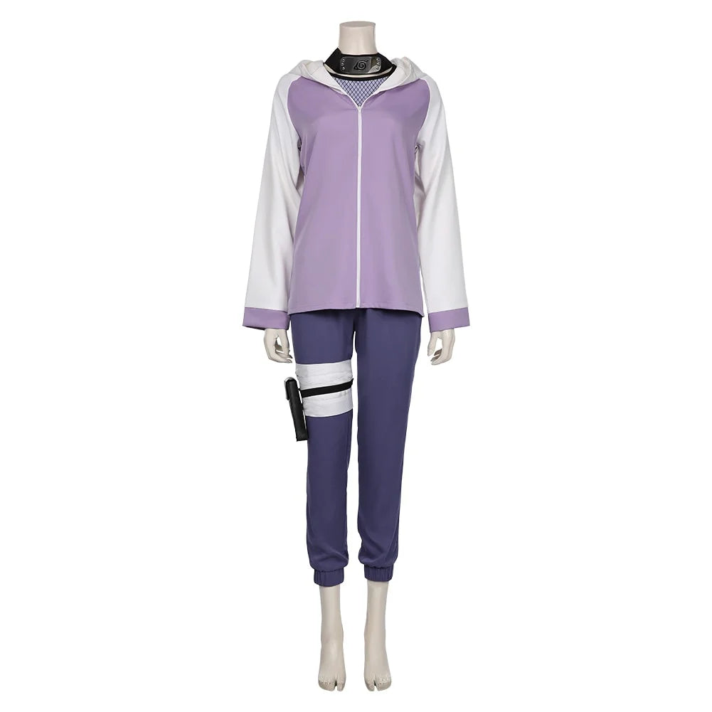 Hyuga Hinata Full Set Anime Costume for Girls Halloween Carnival Cosplay with Pants and Top