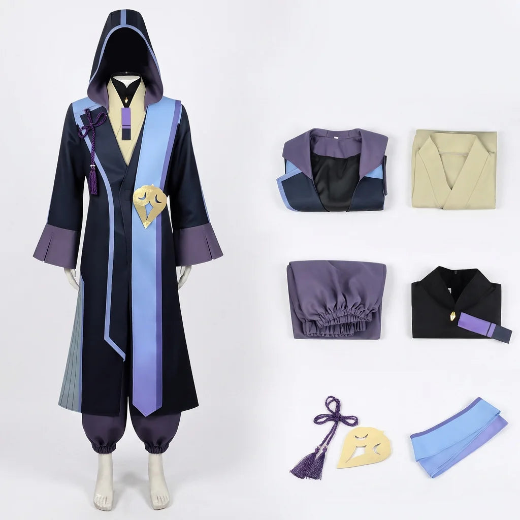 2026 Anime Style Printed Polyester Cosplay Costume Set Kimono Inspired Character Outfit Adults Stage Performance Wear