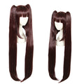 Wholesale 100cm Long Curly Reddish Brown Nekopara Chocolate Wig Synthetic Anime Cosplay Wigs With 2Ponytails CS-453A
