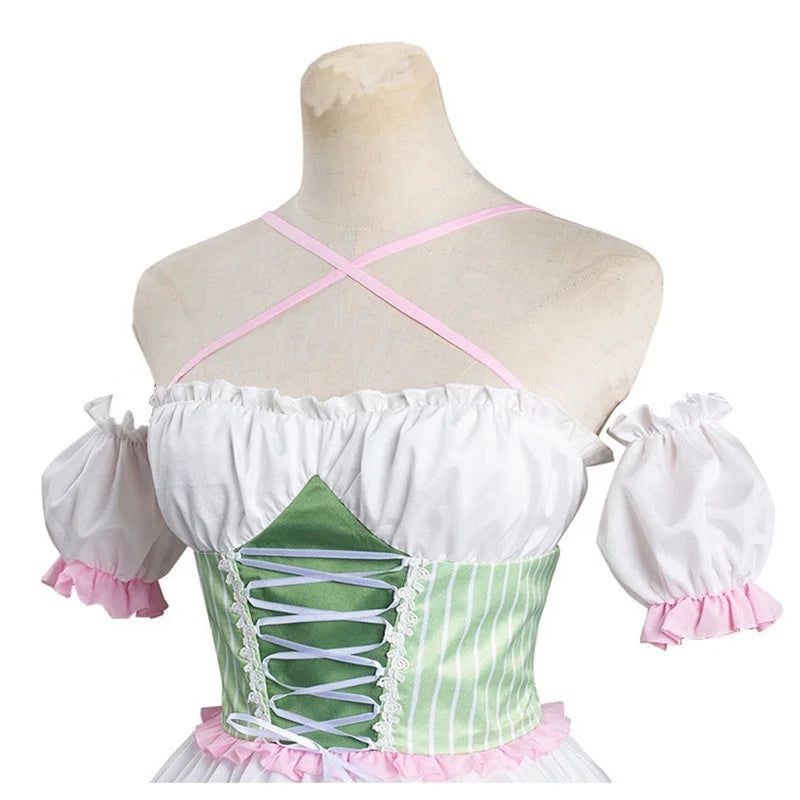 Wholesale Kanroji Mitsuri Costume Demon Slayer Anime Cosplay Costume One Piece Lolita Dress Including Socks