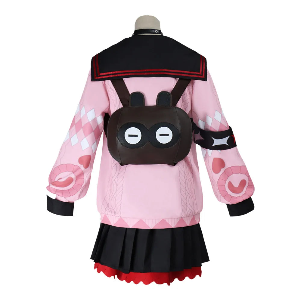 Women Halloween Party Clothing Game Zenless Zone Zero Ukinami Yuzuha Cosplay Costume or Red Wig GAHC-030
