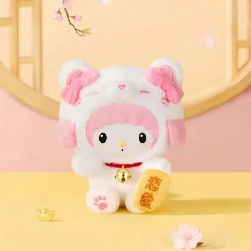 TOPTOY Lucky Cat Series Animal-Themed Blind Box Fashion Decoration Desktop Ornament PVC Face Plush Toy Mystery Box