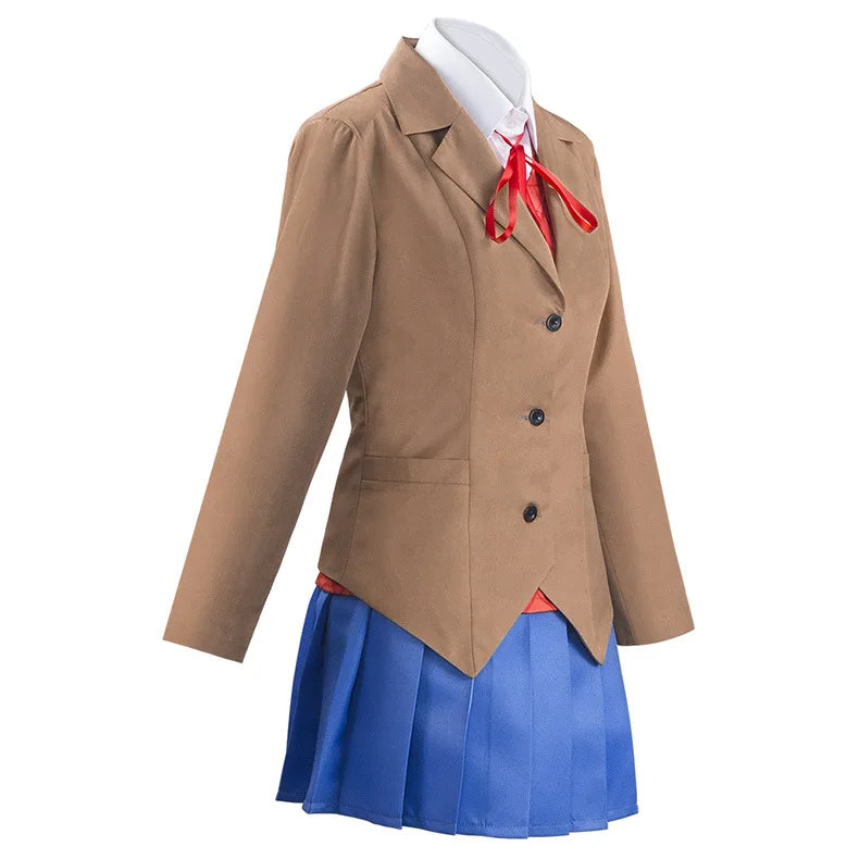 Anime Doki Doki Literature Club Monika Cosplay Sayori Yuri Natsuki Cosplay Costume School Girl Women Uniform Fancy Dress