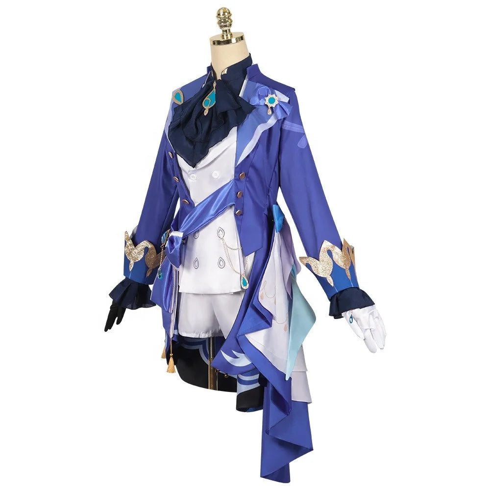 High Quality Wholesale Genshin Impact Focalors Cosplay Costume Uniform Cloth Halloween Furina Anime Cosplay Costume for Party