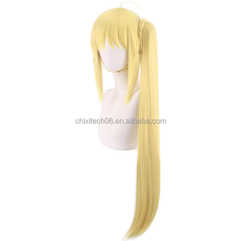 Lonely Rock Iji Hongxia Cosplay Wig Bright Yellow Ponytail Anime Wig