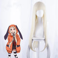 Wholesale Kakegurui Anime Wig 80cm Long Straight Beige Yomoduki Runa Wig Cosplay Synthetic Heat Resistant Hair Peluca