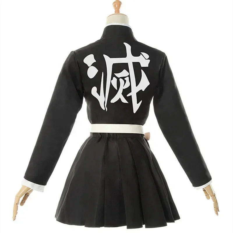 New Anime Kanroji Mitsuri Cosplay Kimetsu No Yaiba Costume Kimono Uniform Clothes Props Set