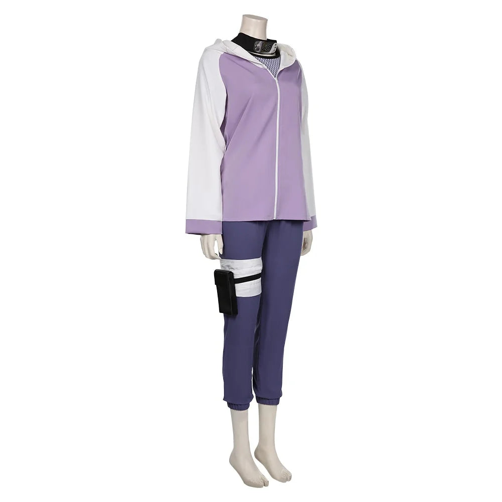 Hyuga Hinata Full Set Anime Costume for Girls Halloween Carnival Cosplay with Pants and Top