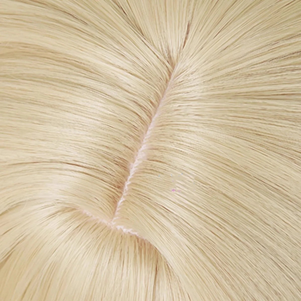 Wholesale Wuthering Waves Cartethyia Cosplay Wig 90cm Long Straight Blonde Blue Mixed Synthetic Anime Halloween Party Hair Wig