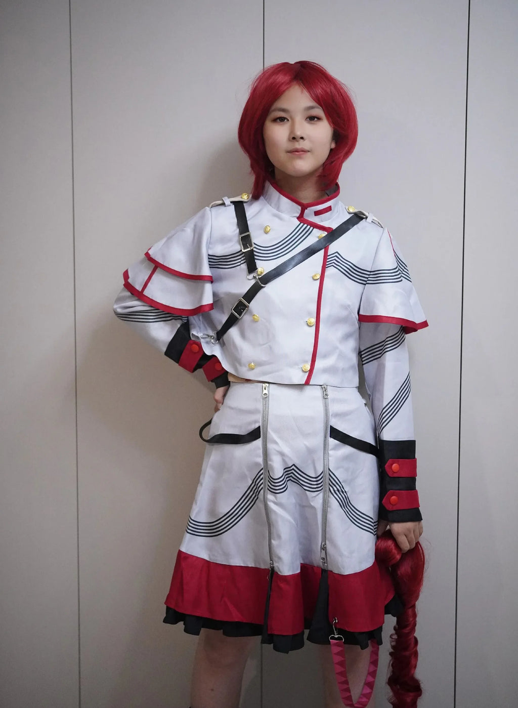 Girls Anime Full Set Outfit Fancy Virtual Idol Convention Cosplay Dress Clothes for Halloween Carnival Party Stag AL048-W