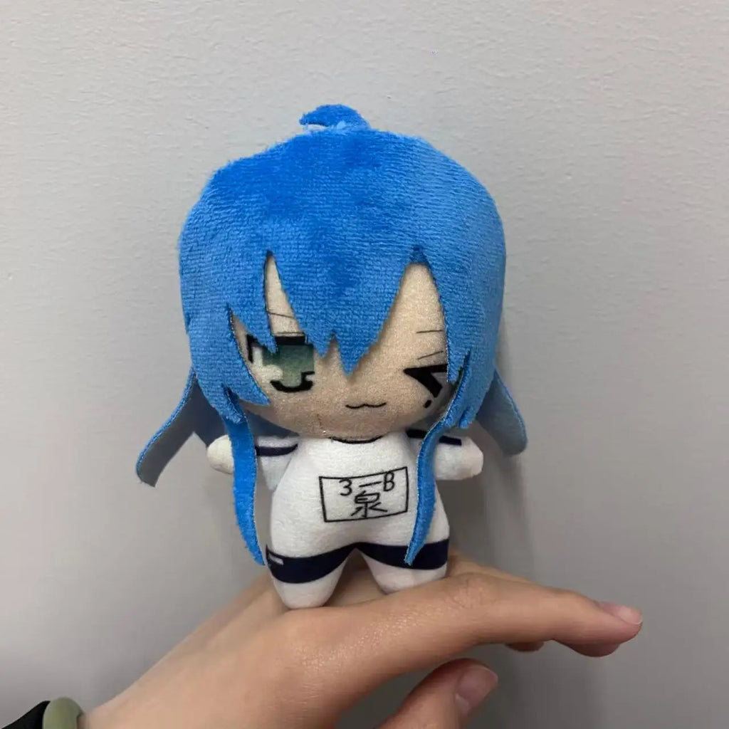 Wholesale Custom 10cm Nunu Plush Doll, Cute Blue Hair Anime Cotton Doll Keychain Backpack Pendant Gift for Fans