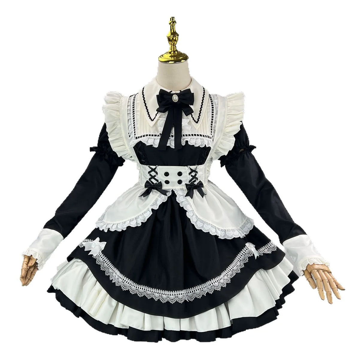 Lolita Performance Maid Cosplay Costume With Detachable Sleeves