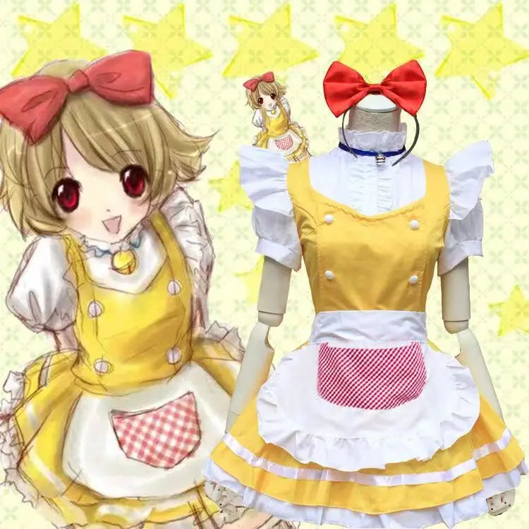 Yellow Chicken  Cosplay Cute Style Dress Skirt Maid Dress Party Stage Anime Maid Dress