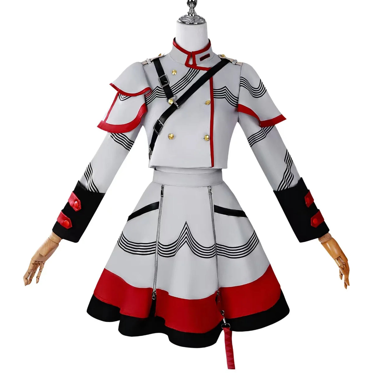 Girls Anime Full Set Outfit Fancy Virtual Idol Convention Cosplay Dress Clothes for Halloween Carnival Party Stag AL048-W