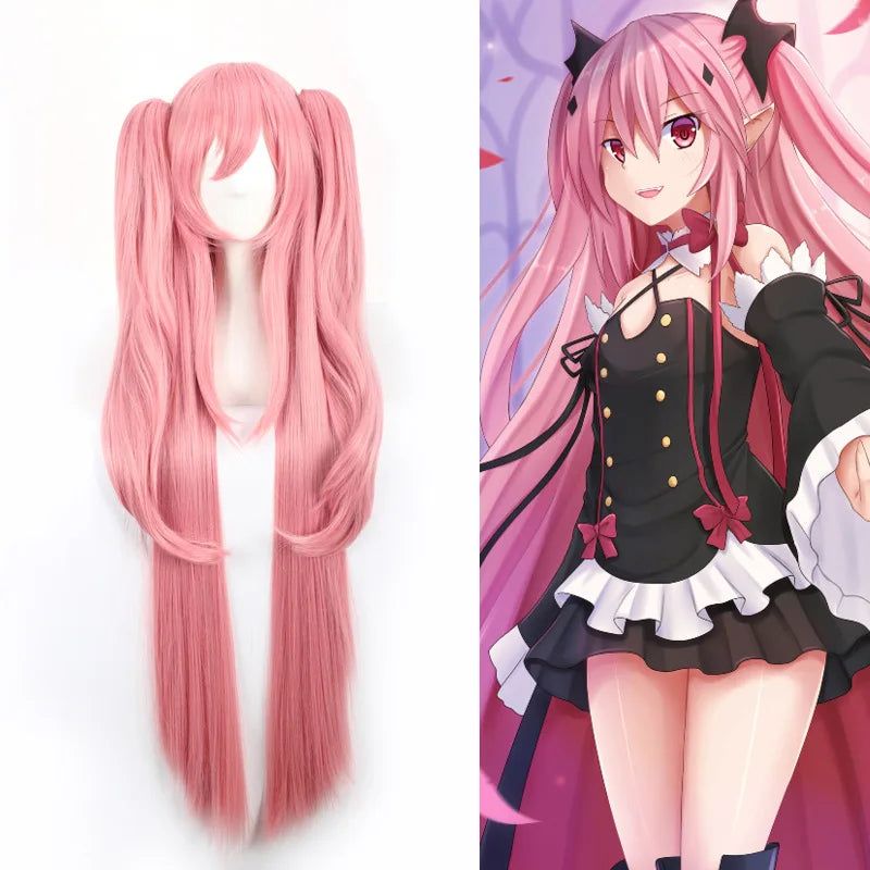 Light Pink Gradient Pink Lolita Wig Fairy Long Curly Pigtails Sweet Korean Japanese Girls Cosplay