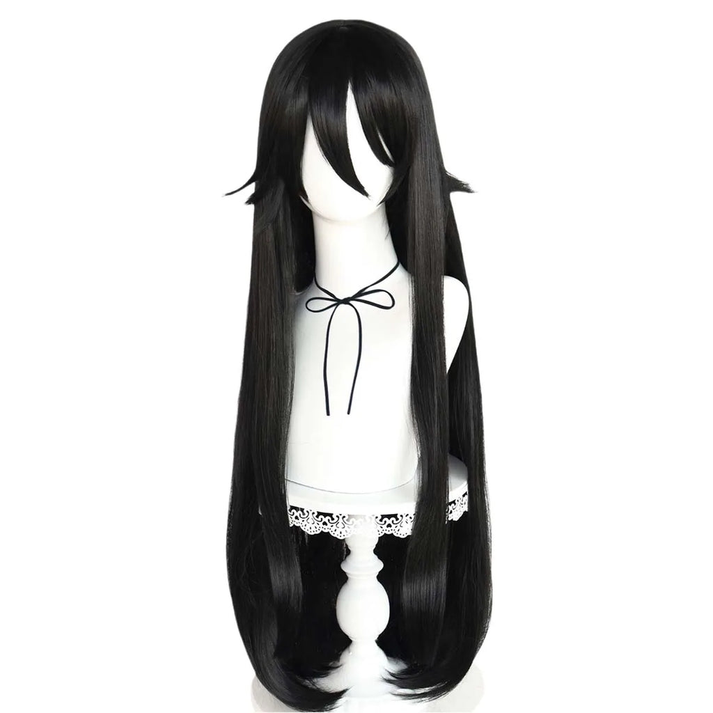 Halloween Party Game Yandere Simulator Cosplay Ayano Aishi Black Straight Long Ponytail Wig for Women GAHC-013