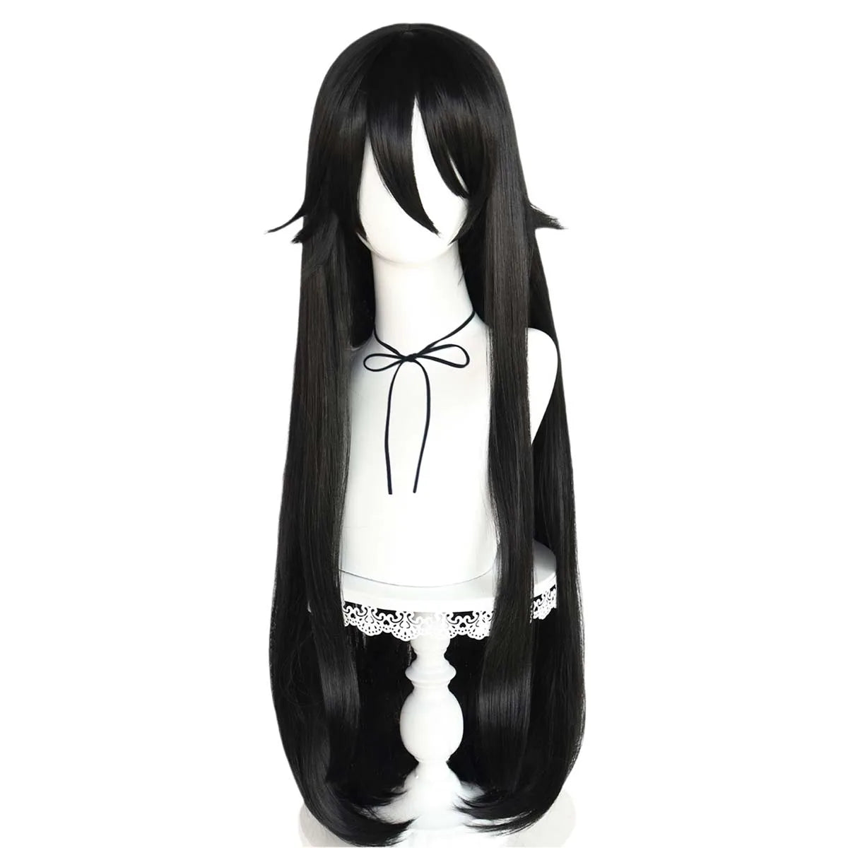 Halloween Party Game Yandere Simulator Cosplay Ayano Aishi Black Straight Long Ponytail Wig for Women GAHC-013