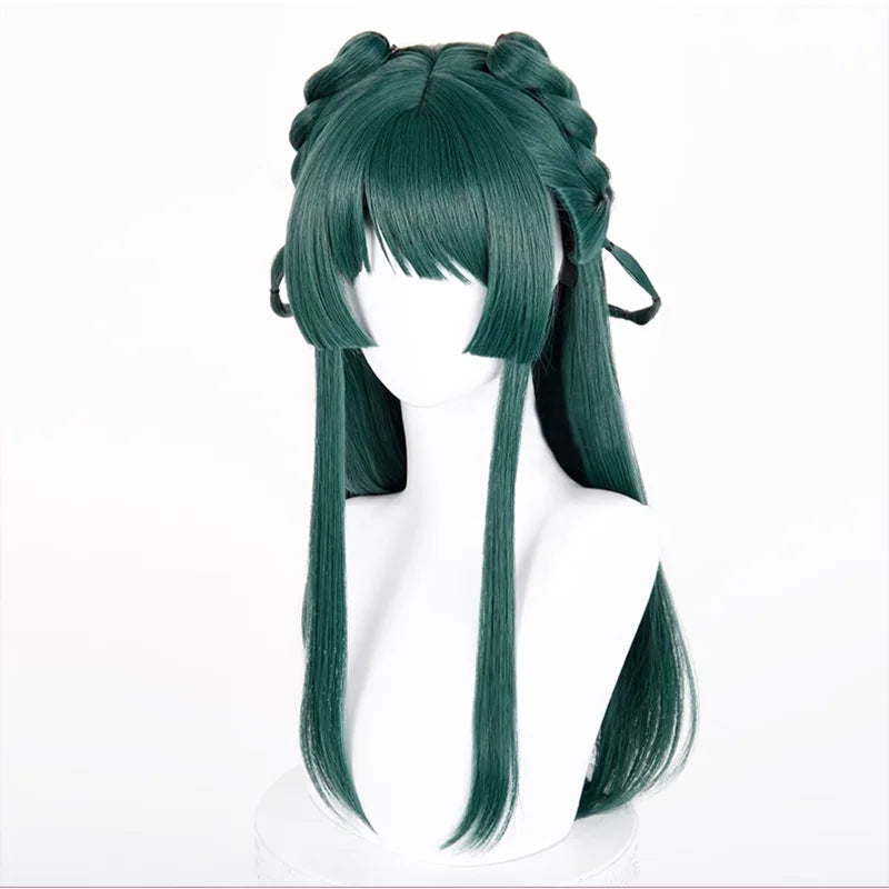 Wholesale Maomao Wig Cosplay 65cm Long Dark Green the Apothecary Diarles Anime Peluca Synthetic Halloween Party Cosplay Wig