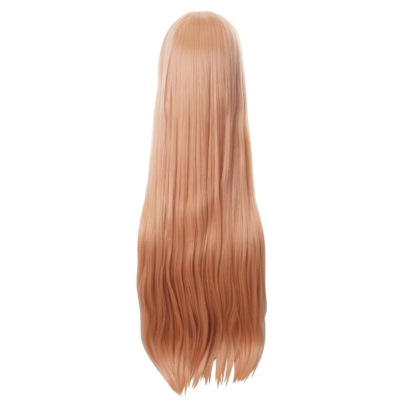 Wholesale Chainsaw Man Anime Wig 90cm Long Dark Orange Power Wig Cosplay Synthetic Heat Resistant Hair Peluca