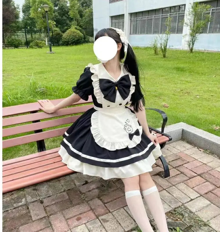 Blue Cosplay Cute Style Dress Skirt Maid Dress Party Stage Anime Maid Dress
