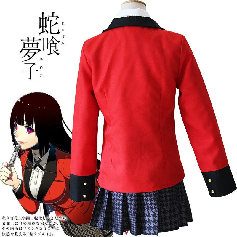 Wholesale High School Uniform Outfit Jabami Yumeko Costume Halloween Party Kakegurui Anime Cosplay Costumes