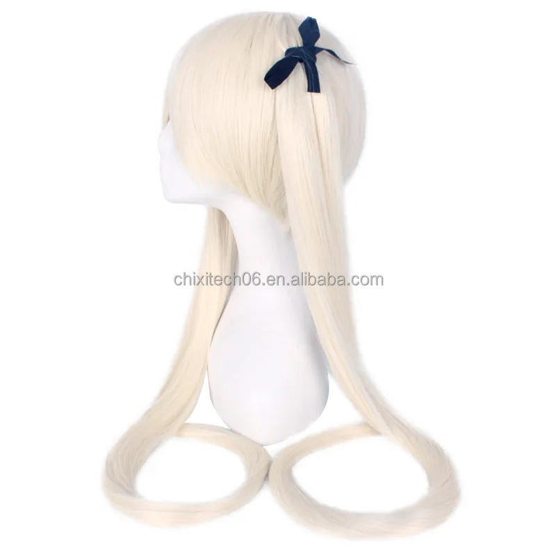 The Main Saint Da Sosplay Wig Kuroharu Hino Qiongqiongmei in a Milk Gray and Gold Split