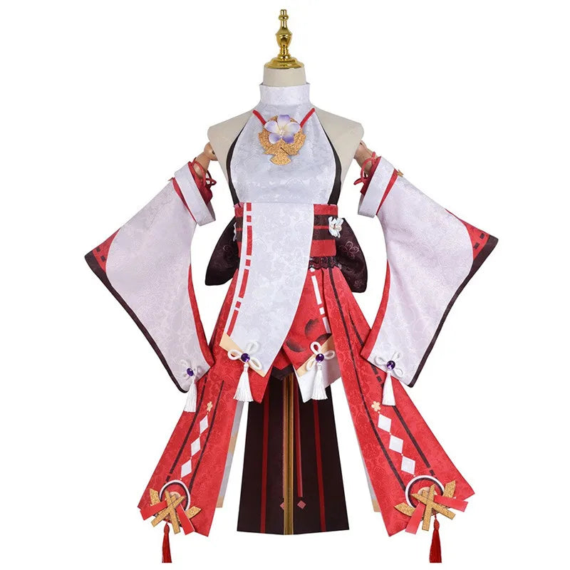 Wholesale High Quality Yaemiko Cosplay Costume Lolita Dress Halloween Party Genshin Impact Anime Cosplay Costume