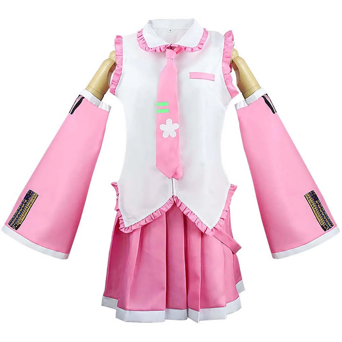 Halloween Full Set Anime Sakura Cherry Pink Miku Cosplay Costume for Women Girls IDOL-001