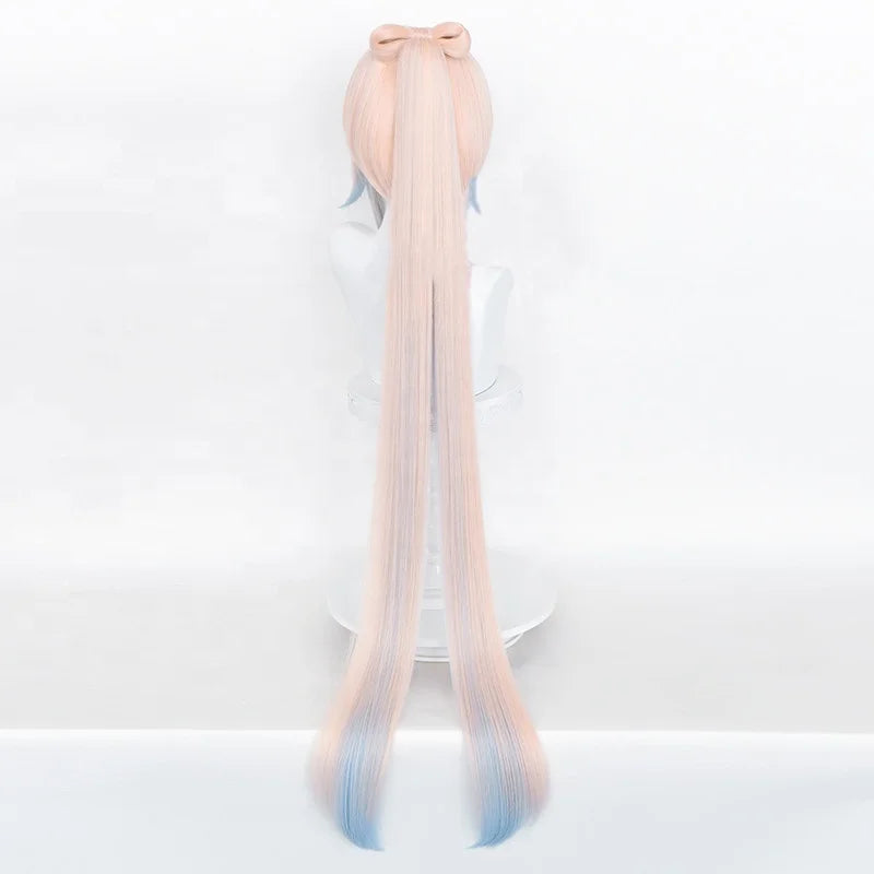 Wholesale Genshin Impact Wig Sangonomiya Kokomi Peluca Synthetoc Anime Cosplay Hair Wigs Mixed Long Straight 120cm Pink 1PC