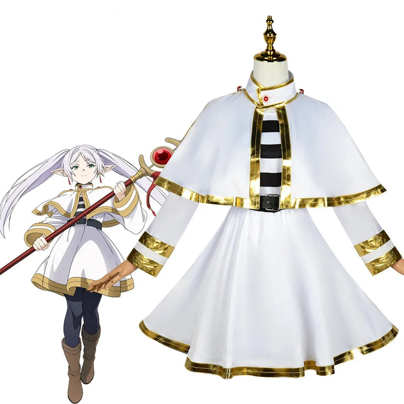 Wholesale New Anime Frieren at the Funeral Costume Frieren Himmel Heiter Cosplay Costume Wig for Halloween Party