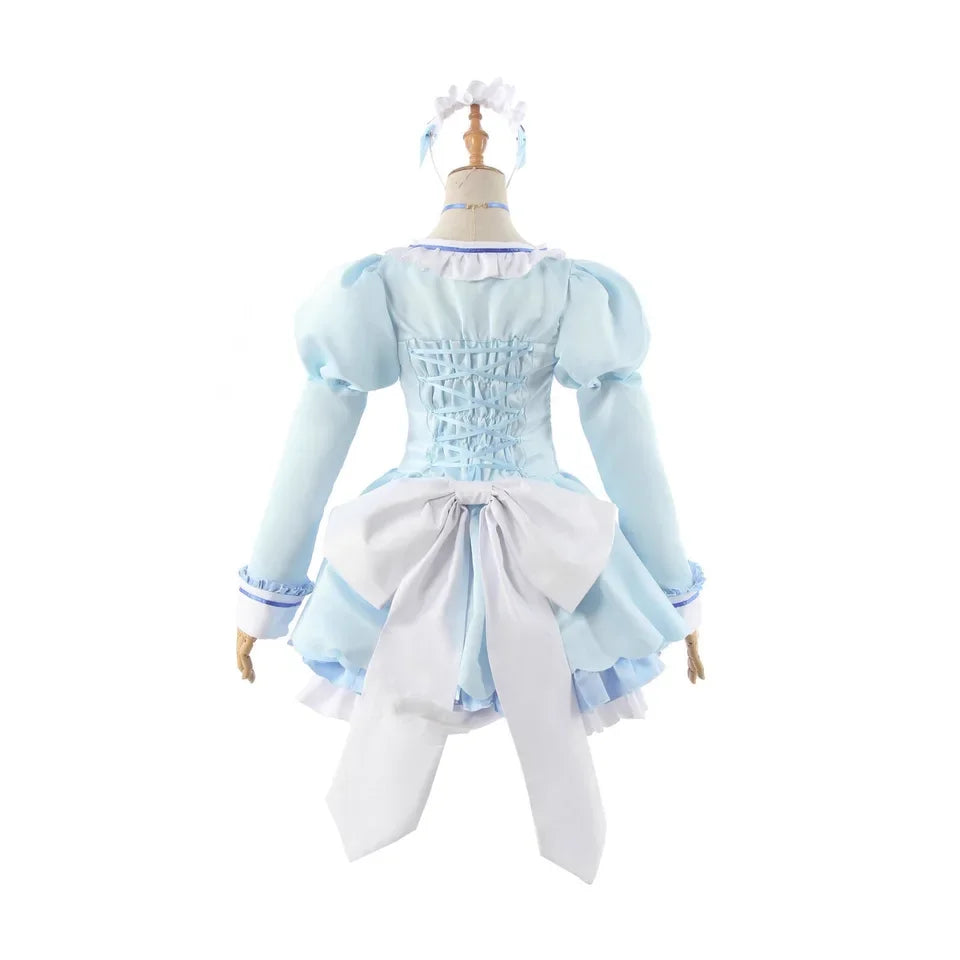 Game Cosplay Chocola Nekopara Costume Vanilla Suits Cat Girl Maid Dresses Lolita Lovable Pink Blue Polyester Halloween Costumes