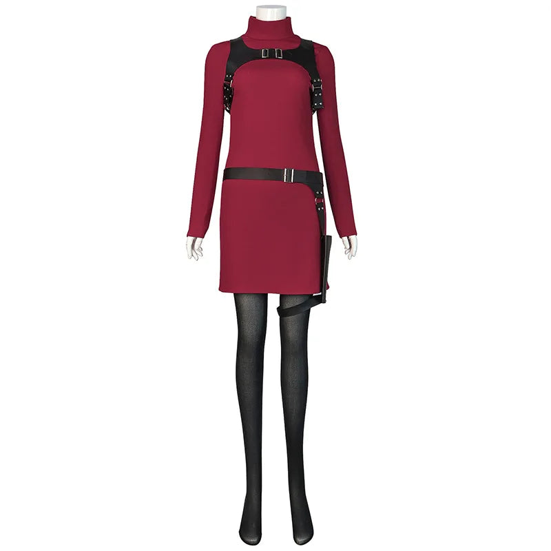 Game Resident 4 Ada Wong Cosplay Costume Women Girls Disguise Halloween Carnival Party