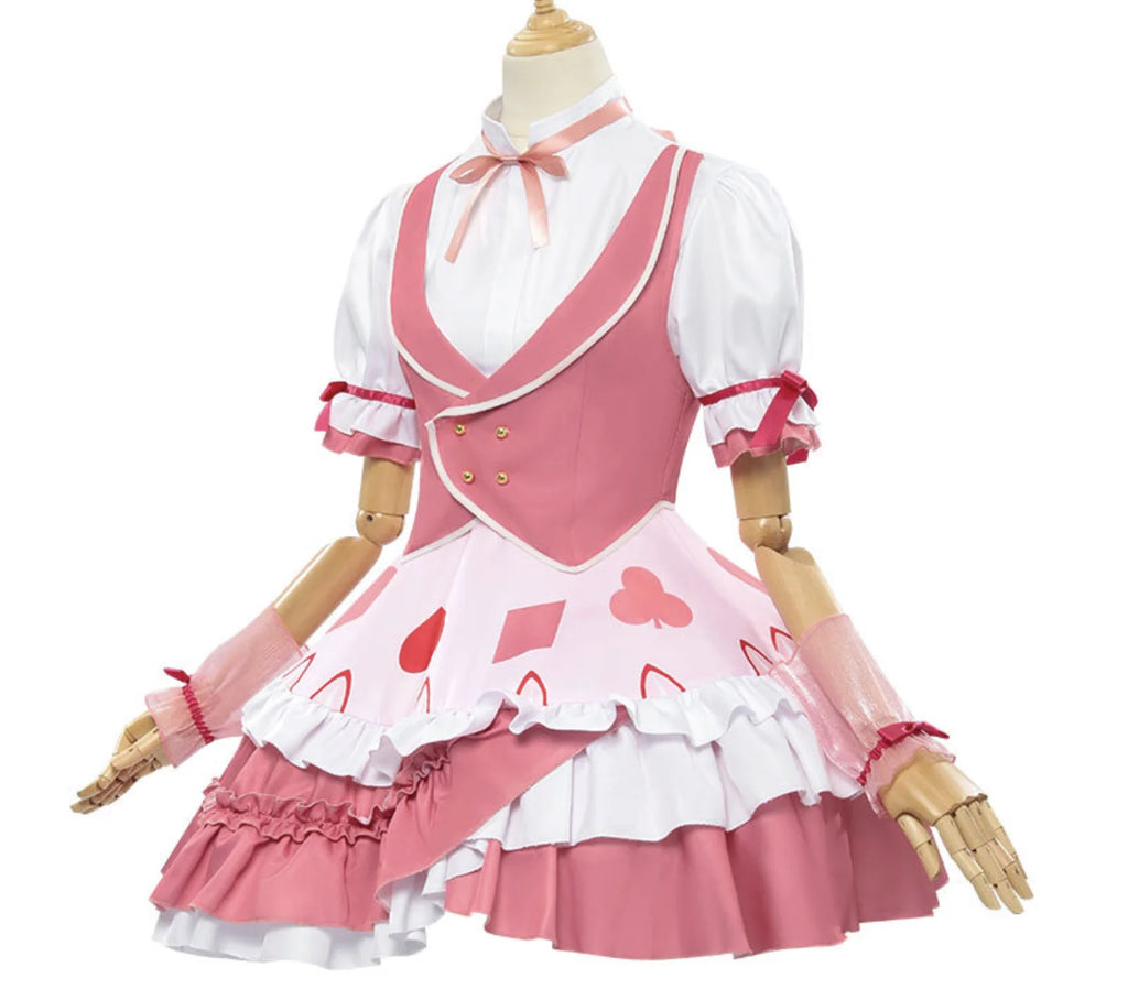Women's Anime Shugo Chara Hinamori Amu Maid Uniform Costume or Pink Wig FCGD-036