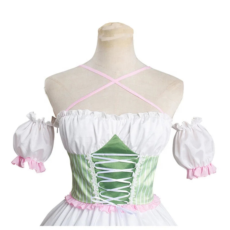 Wholesale Kanroji Mitsuri Costume Demon Slayer Anime Cosplay Costume One Piece Lolita Dress Including Socks