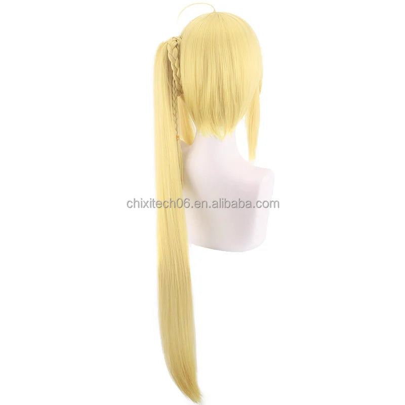 Lonely Rock Iji Hongxia Cosplay Wig Bright Yellow Ponytail Anime Wig