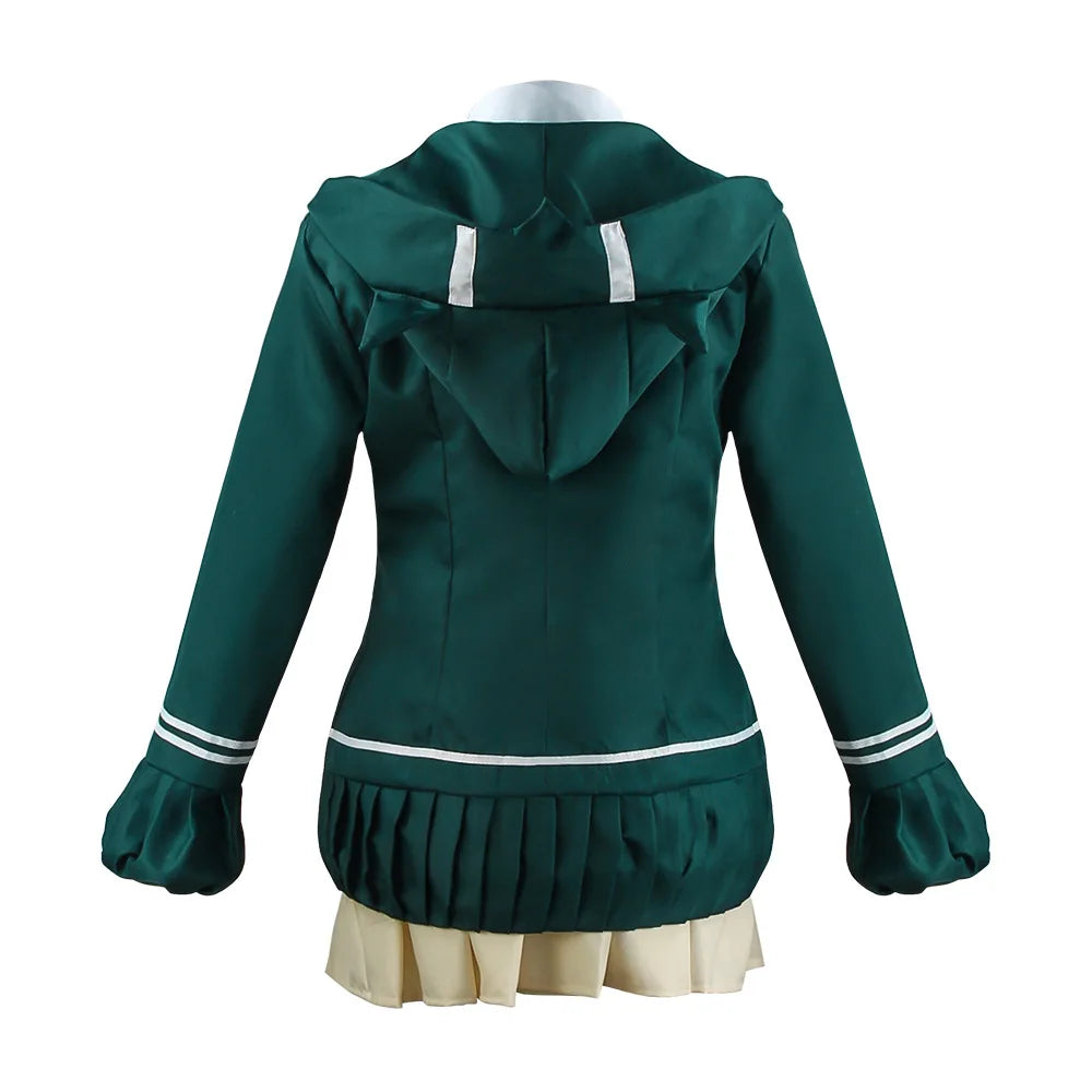 Women Anime Nanami Chiaki Cosplay Uniform Dress Green GAHC-011
