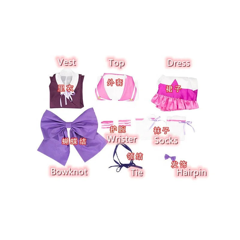 Wholesale Pretty Derby Costume High School Uniform Outfit Purple Sailor Lolita Dress Special Week Anime Cosplay Costumes