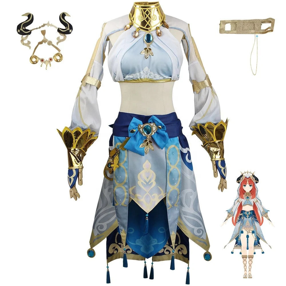 High Quality Wholesale Sumeru Nilou Costume Cosplay Uniform Cloth Halloween Genshin Impact Anime Cosplay Costume for Party