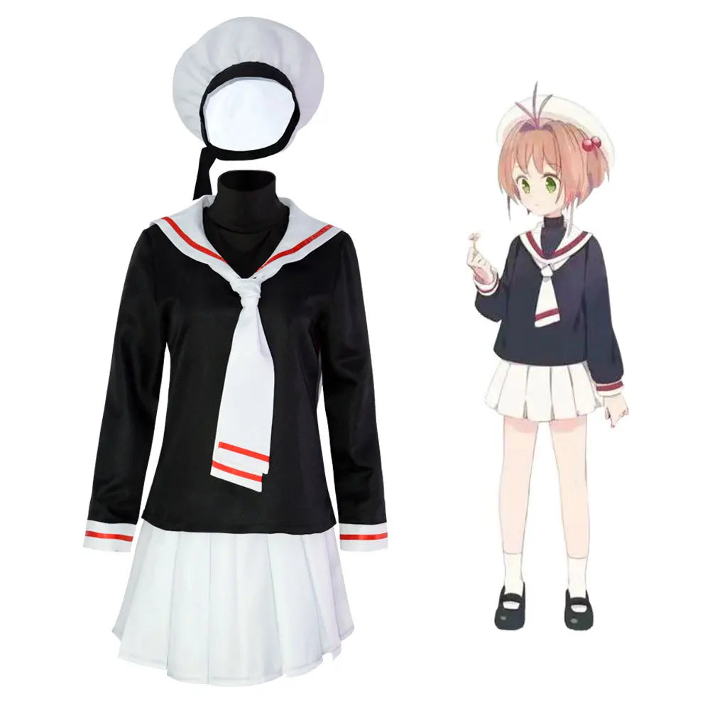 Saint Weida Girl Cos Sakura Sailor Suit Variety Sakura Cosplay Women's Long-sleeved Student Wear