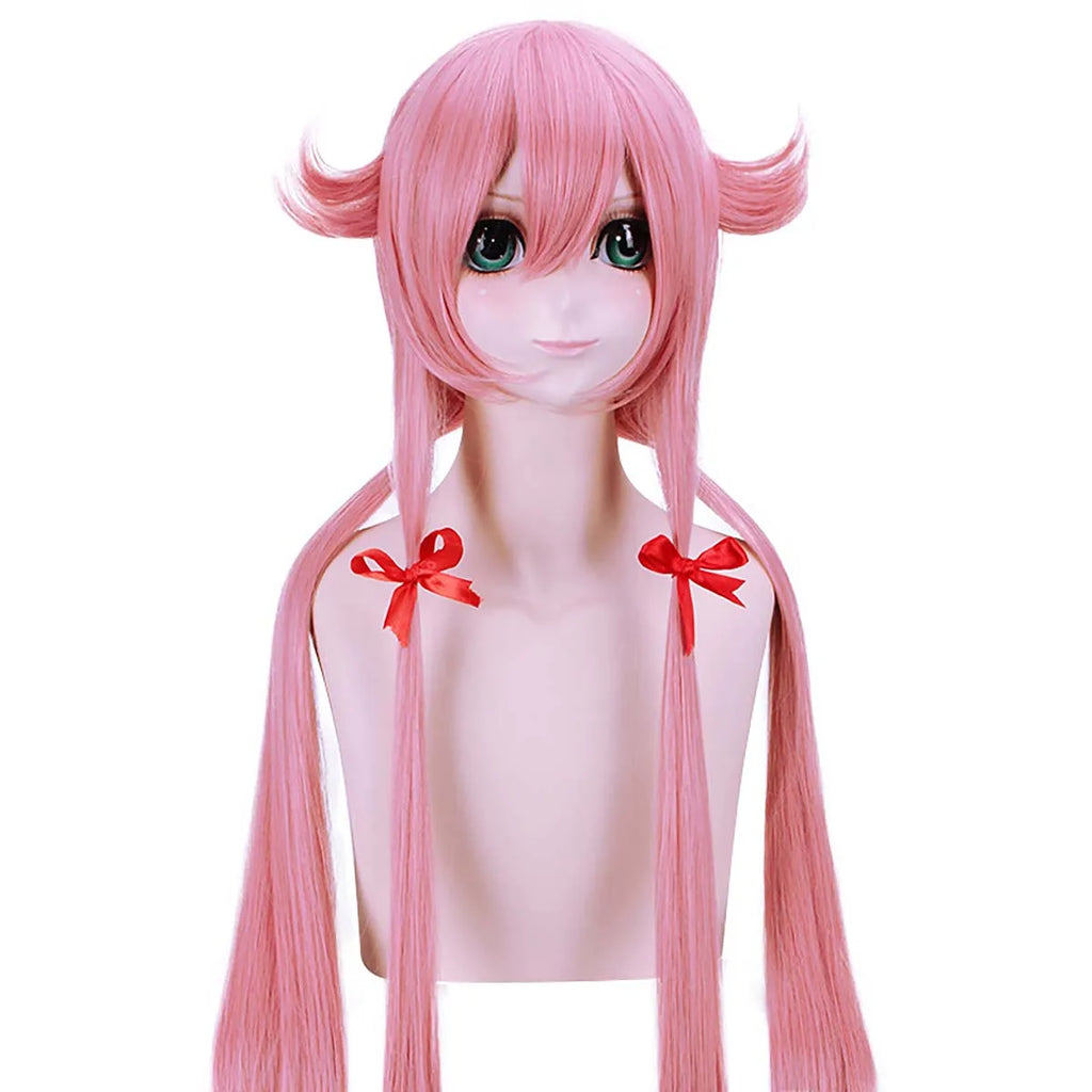 Women's Costume Props the Future Diary Cosplay Yuno Gasai Long Pink Straight Wig AOKG-214
