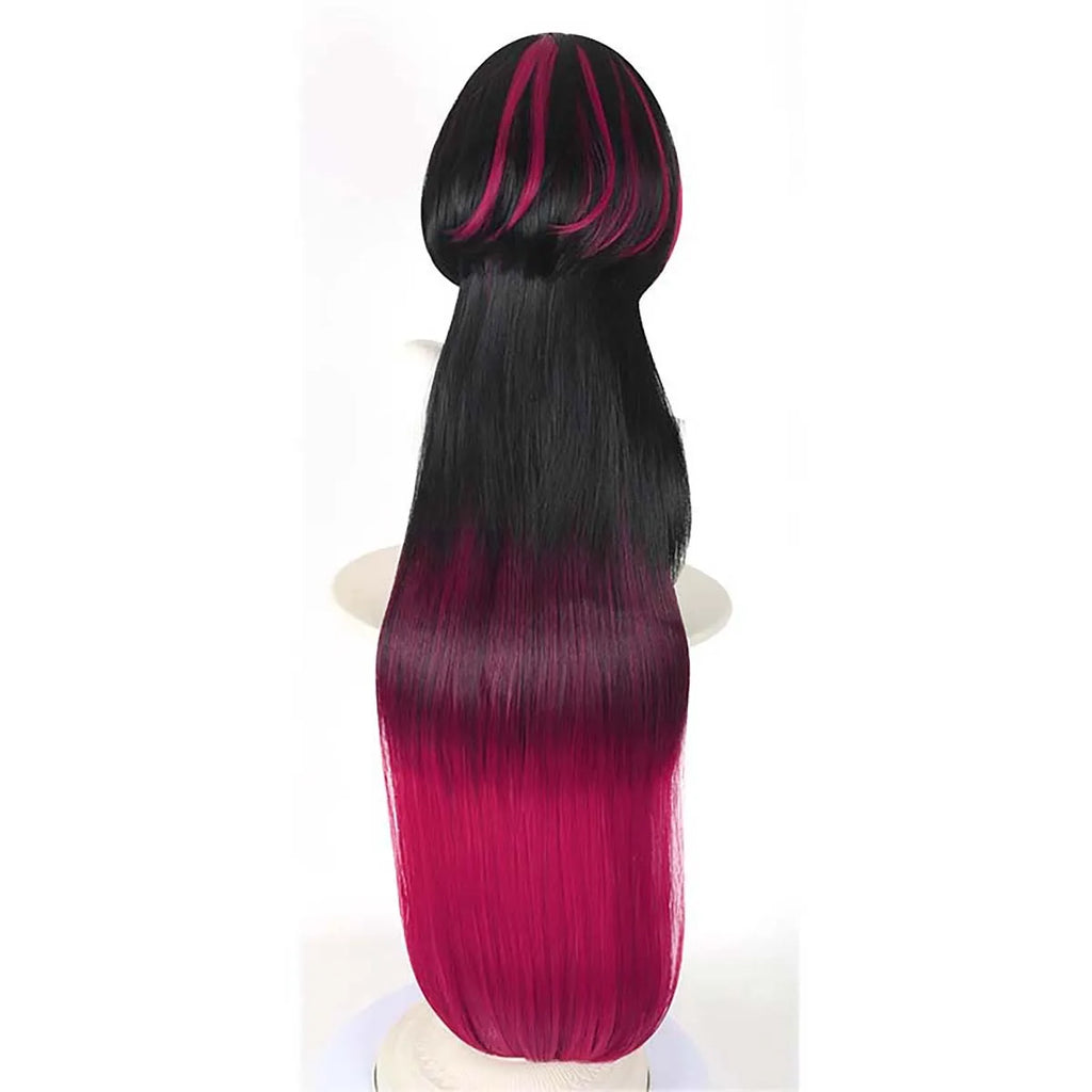 Women Halloween Zenless Zone Zero Cosplay Jane Doe Long Long Straight Black Mixed Red Synthetic Hair Wigs GAHC-030