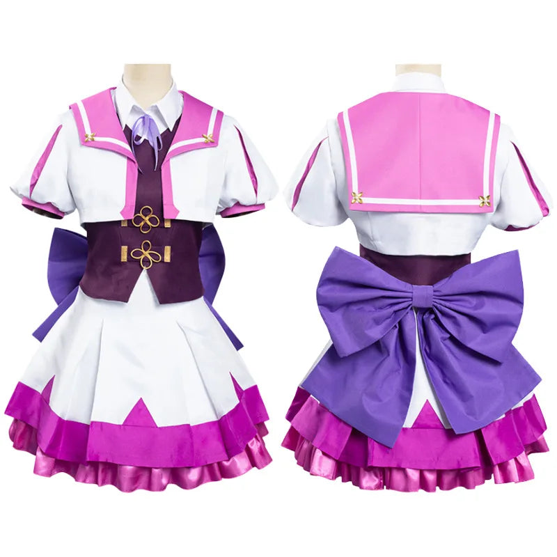 Wholesale Pretty Derby Costume High School Uniform Outfit Purple Sailor Lolita Dress Special Week Anime Cosplay Costumes