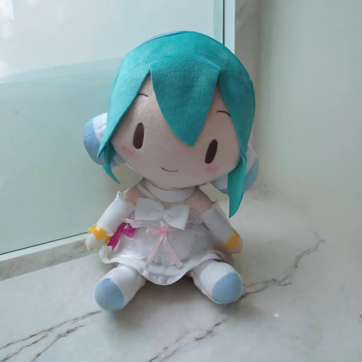 Wholesale Miku Fuwa Petit Wedding Dress Ver 27cm Sitting Plush Doll Authentic Genuine Original PP Cotton Soft Stuffed Toy Gift