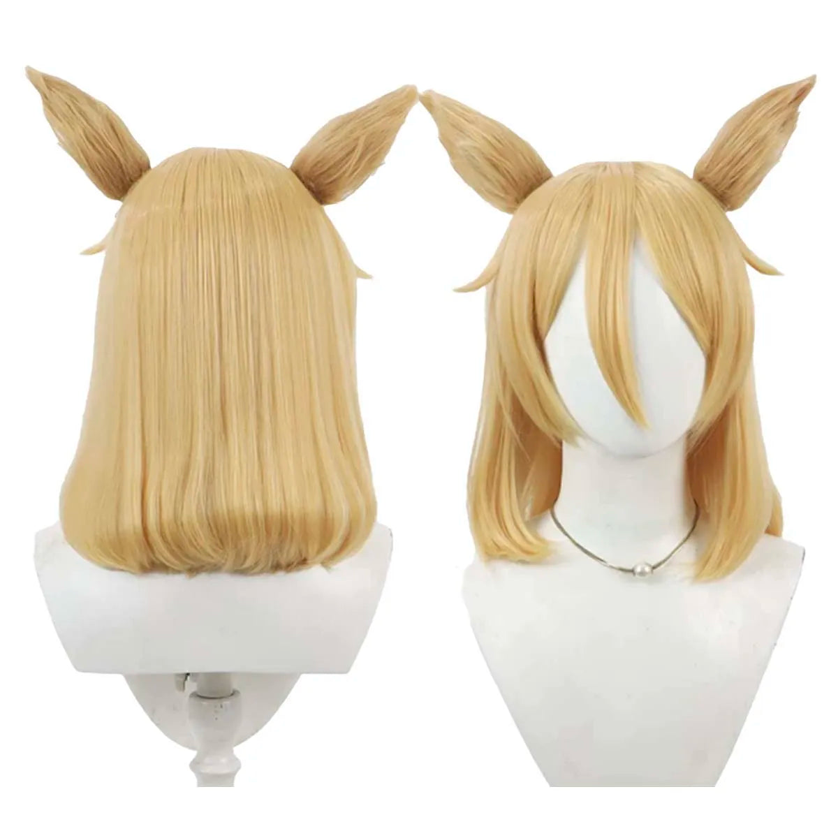 Women Game Touhou Project Cosplay Kudamaki Tsukasa Blonde Heat Resistant Hair Wig With Ear GAHC-070