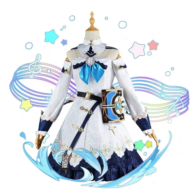 Wholesale High Quality Barbara Anime Costume One-piece Lolita Dress Halloween Party Genshin Impact Cosplay Costume