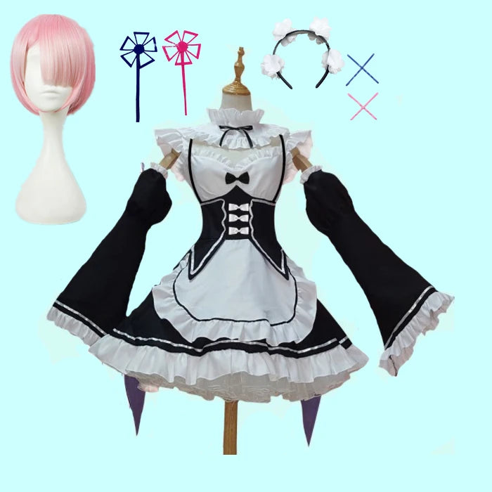 Re:Zero — Rem Ram Maid Cosplay Costume