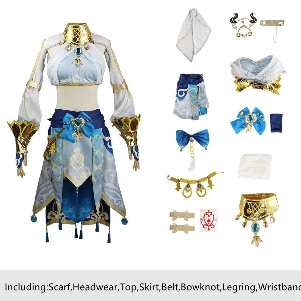High Quality Wholesale Sumeru Nilou Costume Cosplay Uniform Cloth Halloween Genshin Impact Anime Cosplay Costume for Party
