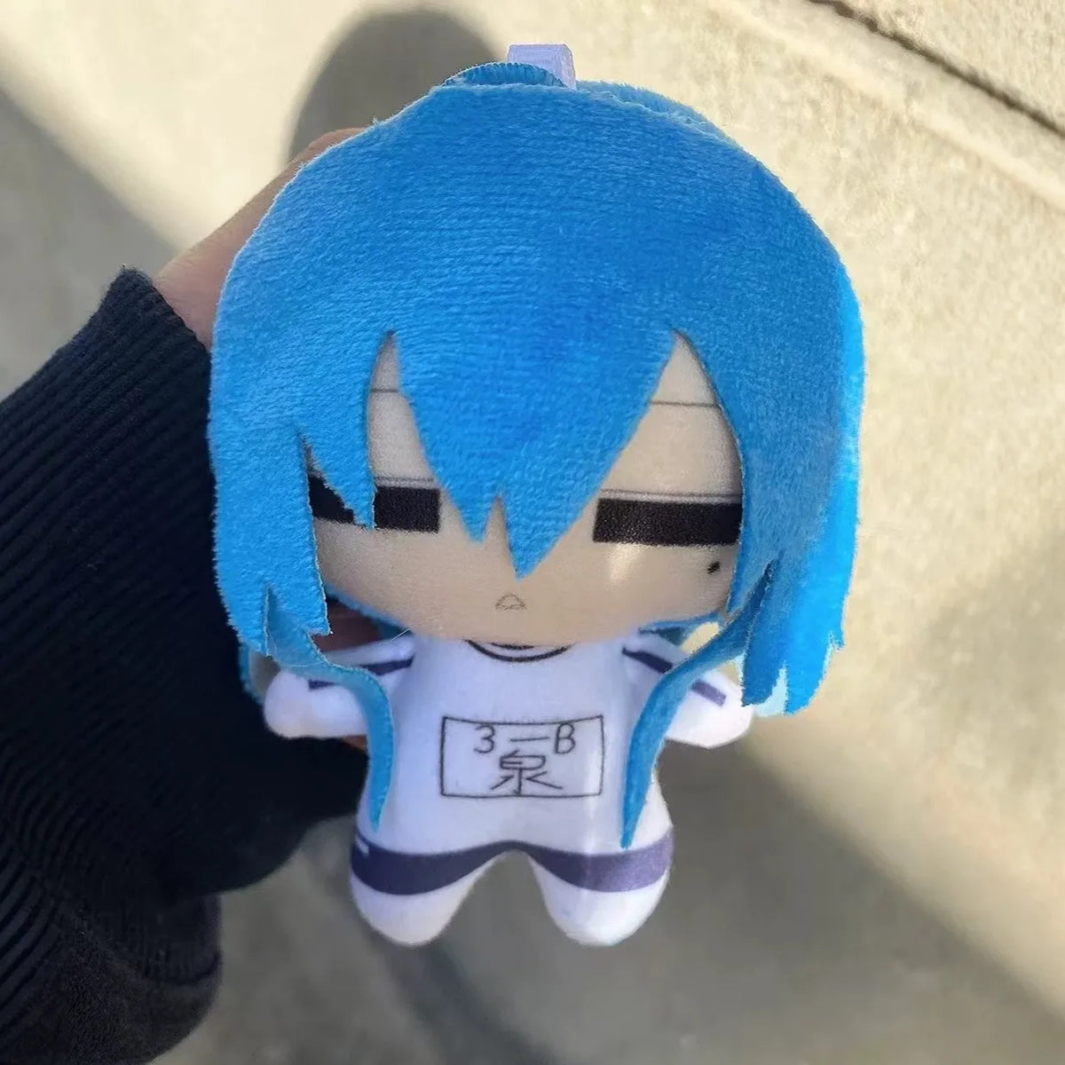 Wholesale Custom 10cm Nunu Plush Doll, Cute Blue Hair Anime Cotton Doll Keychain Backpack Pendant Gift for Fans