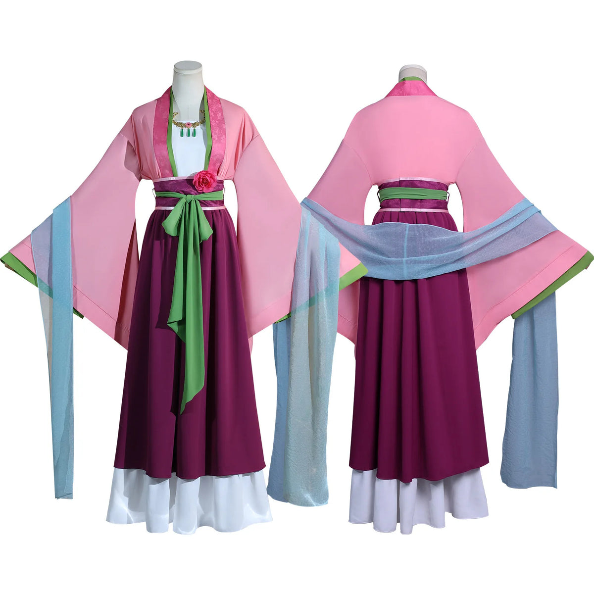 Ancient Hanfu Outfit Maomao Cosplay Costume  Anime Pink Dress Halloween Party for Women